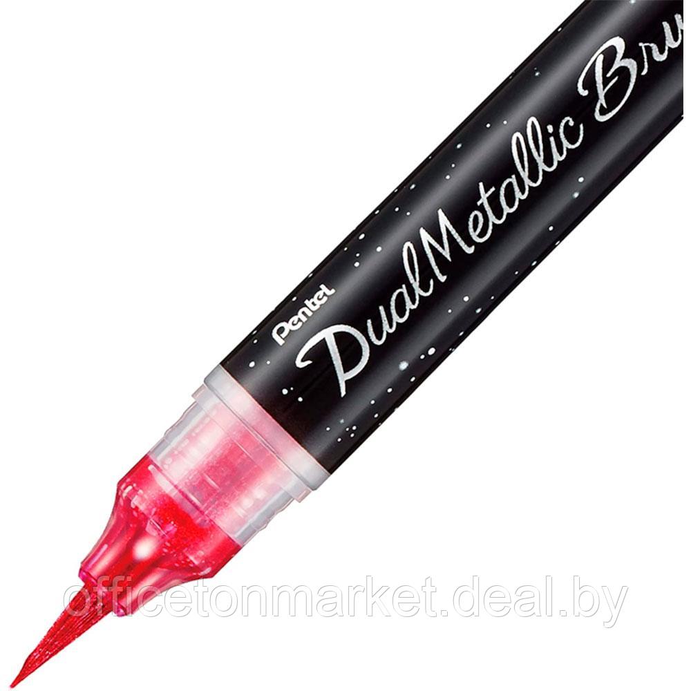 Маркер-кисть "Dual Metallic Brush", розовый металлик - фото 2 - id-p207351758