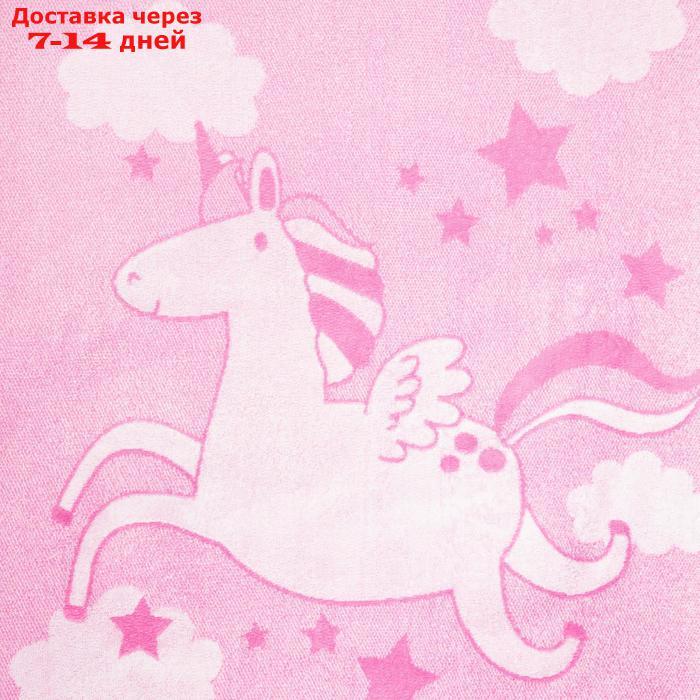 Полотенце махровое "Этель" Pink Unicorn, 70х130 см, 100% хлопок, 420гр/м2 - фото 2 - id-p207334873