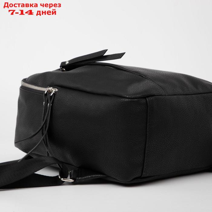 Рюкзак, отдел на молнии, наружный карман, цвет чёрный - фото 3 - id-p207336115