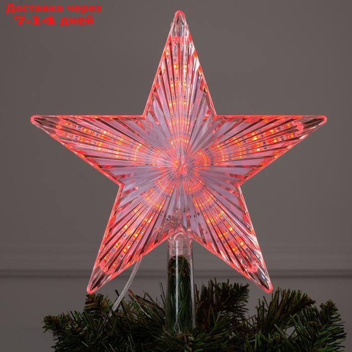 Фигура "Звезда белая ёлочная" 22Х22 см, пластик, 30 LED, провод 2 м, 240V КРАСНЫЙ - фото 1 - id-p207337125