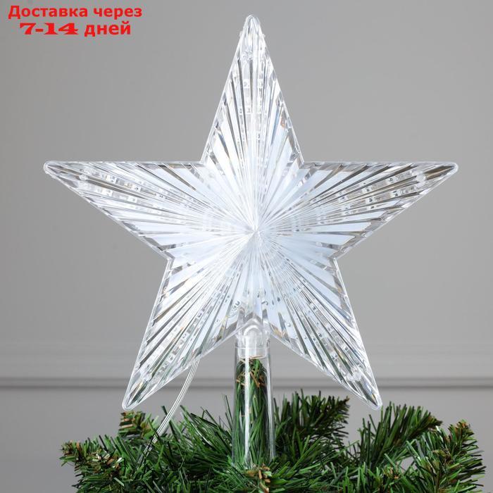 Фигура "Звезда белая ёлочная" 22Х22 см, пластик, 30 LED, провод 2 м, 240V КРАСНЫЙ - фото 2 - id-p207337125