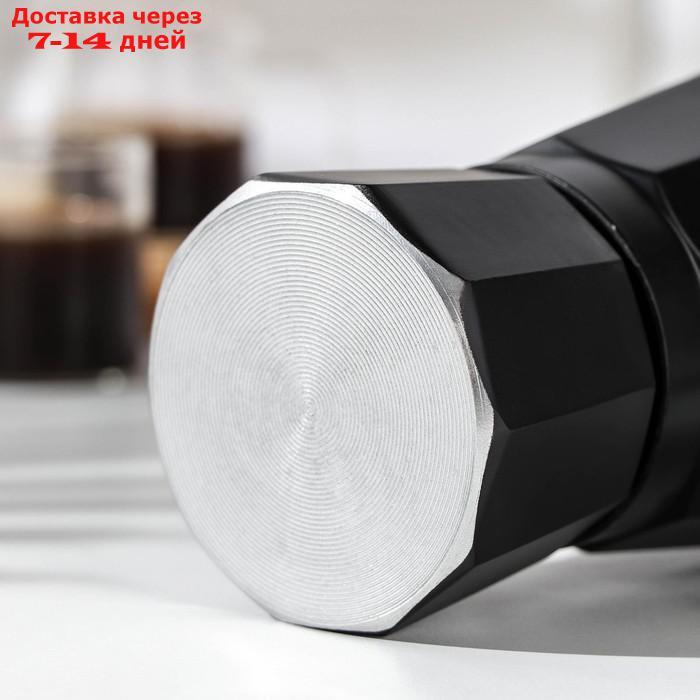 Кофеварка гейзерная Доляна Alum black, на 3 чашки, 150 мл - фото 6 - id-p207337216