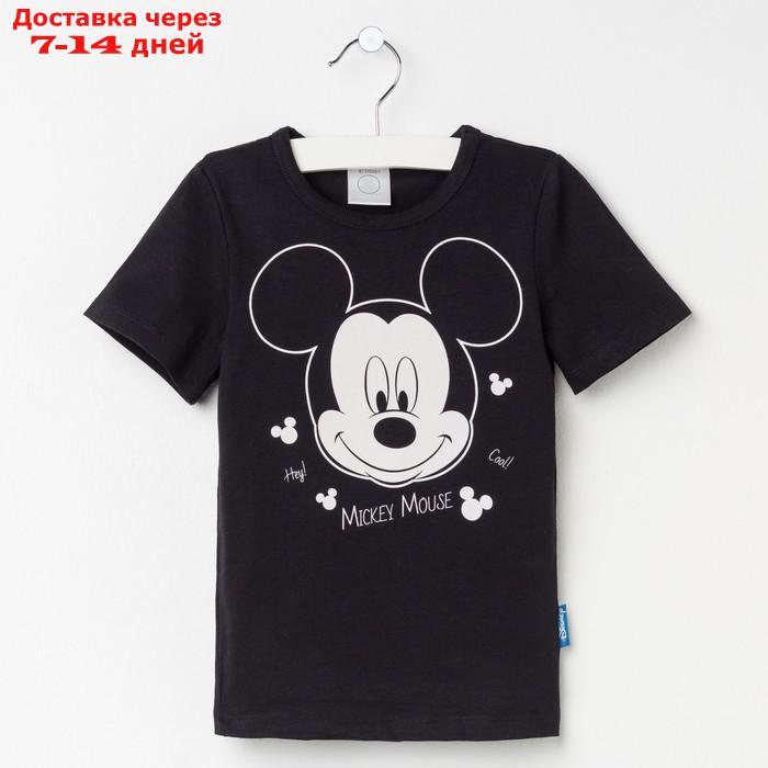 Футболка детская Disney "Mickey Mouse", рост 110-116 (32), чёрный