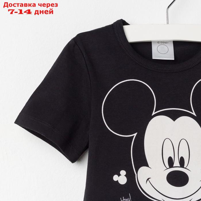 Футболка детская Disney "Mickey Mouse", рост 110-116 (32), чёрный - фото 3 - id-p207334767