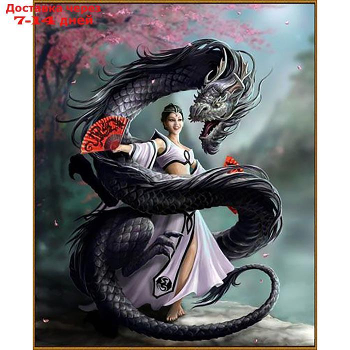 Алмазная мозаика "Девушка с драконом", 51 цвет - фото 1 - id-p207335142