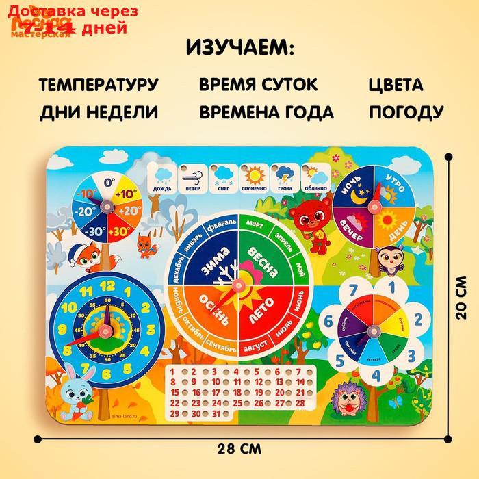 Развивающая игрушка. Обучающая доска - календарь - фото 1 - id-p207339239