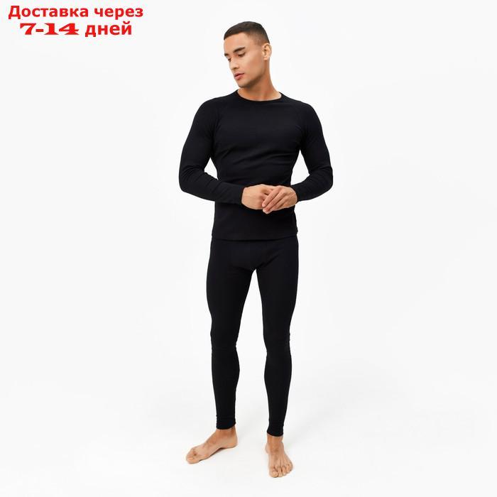 Термо комплект мужской (джемпер, брюки) цвет чёрный, р-р 56 - фото 2 - id-p207337357