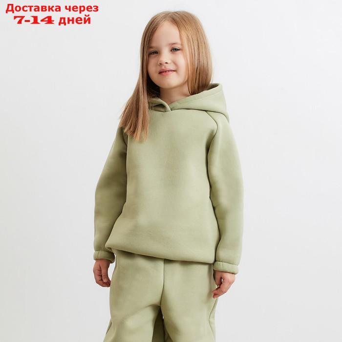 Толстовка (худи) детская MINAKU: kids цвет оливковый, рост 116 - фото 2 - id-p207337435