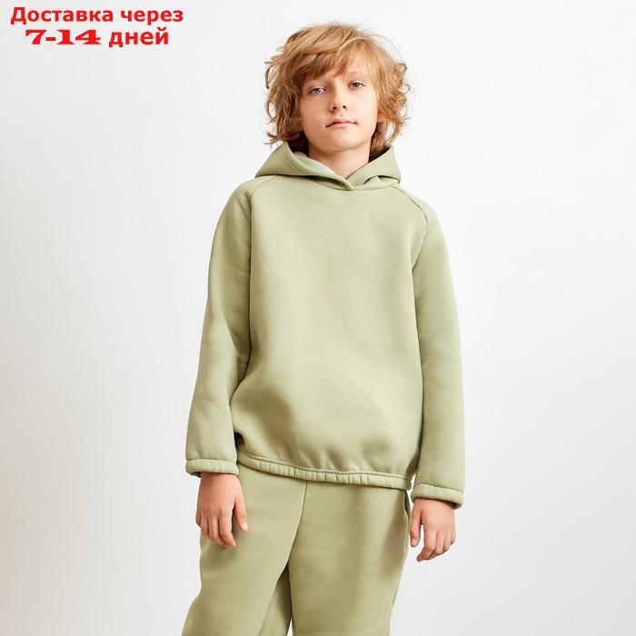 Толстовка (худи) детская MINAKU: kids цвет оливковый, рост 116 - фото 6 - id-p207337435
