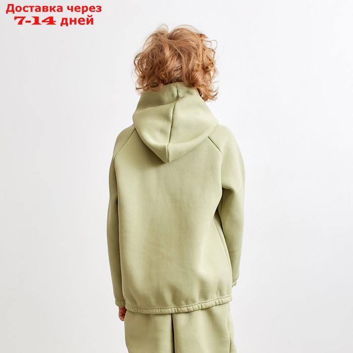 Толстовка (худи) детская MINAKU: kids цвет оливковый, рост 116 - фото 8 - id-p207337435