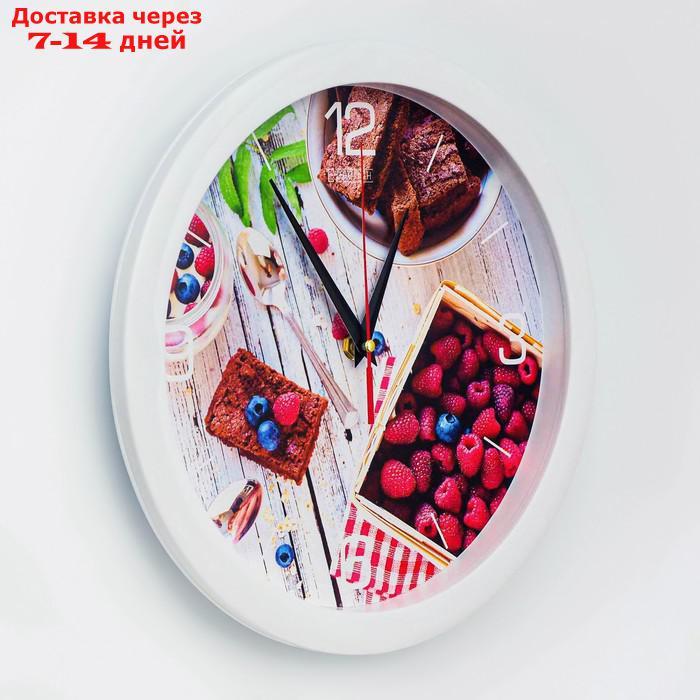 Часы настенные, серия: Кухня, "Ягодный завтрак", плавный ход, d=28 см - фото 2 - id-p207337469