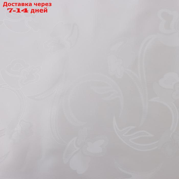 Клеёнка столовая на ткани "Листочки", рулон 20 метров, ширина 137 см, цвет белый - фото 3 - id-p207339418