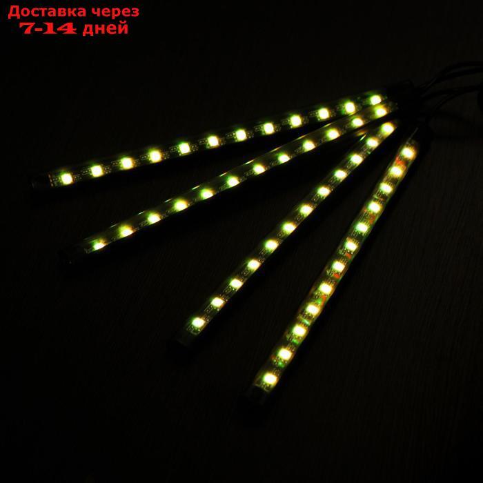 Подсветка салона 12 LED-5050, 22 см, пульт, светомузыка, мультисвет RGB, 4 шт - фото 1 - id-p207340518