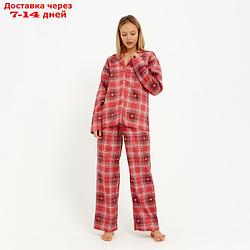 Пижама (рубашка, брюки) женская KAFTAN Red, р. 40-42