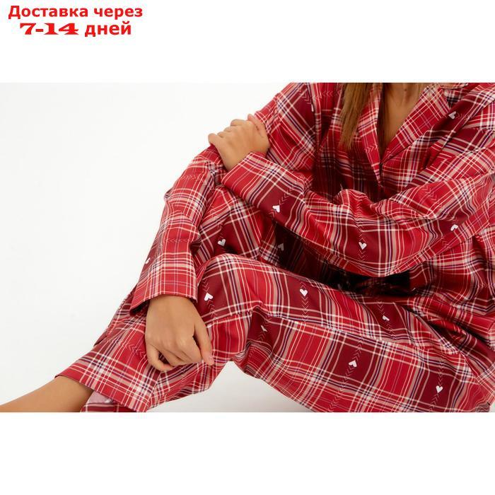 Пижама (рубашка, брюки) женская KAFTAN Red, р. 40-42 - фото 9 - id-p207341526
