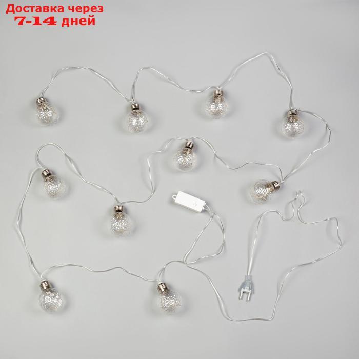 Гирлянда "Нить" 3 м с насадками Лампочки шары", IP20, прозрачная нить, 80 LED, свечение мульти, фиксинг, 12 В - фото 3 - id-p207341534