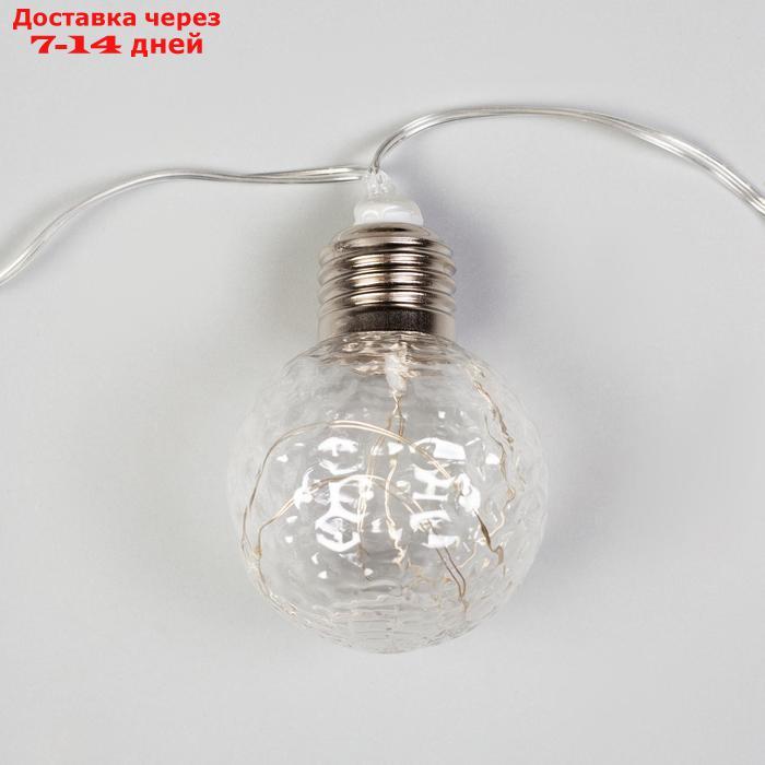 Гирлянда "Нить" 3 м с насадками Лампочки шары", IP20, прозрачная нить, 80 LED, свечение мульти, фиксинг, 12 В - фото 4 - id-p207341534