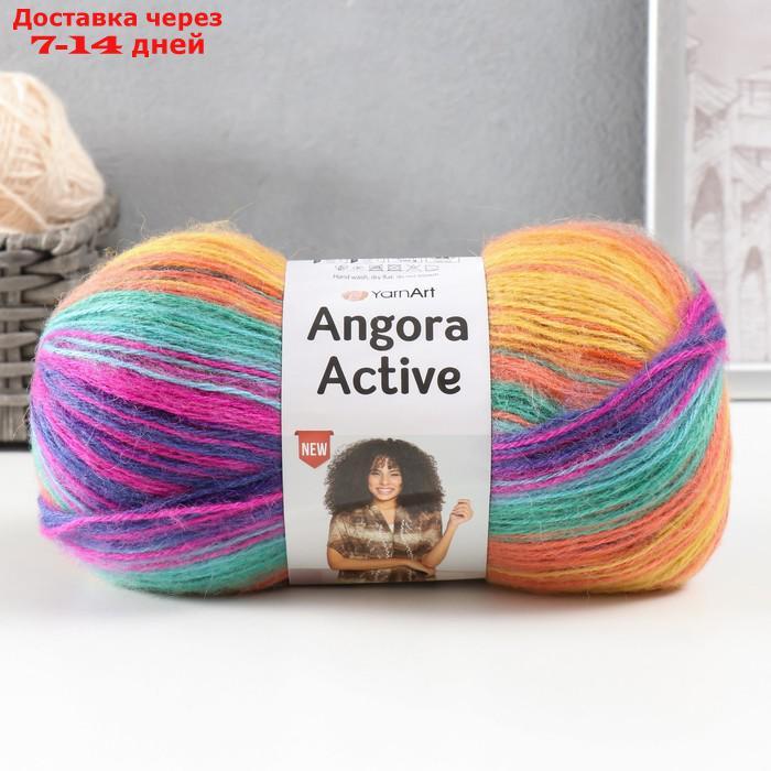 Пряжа "Angora Active" 25% мохер, 75% акрил  500м/100гр (850 радуга)