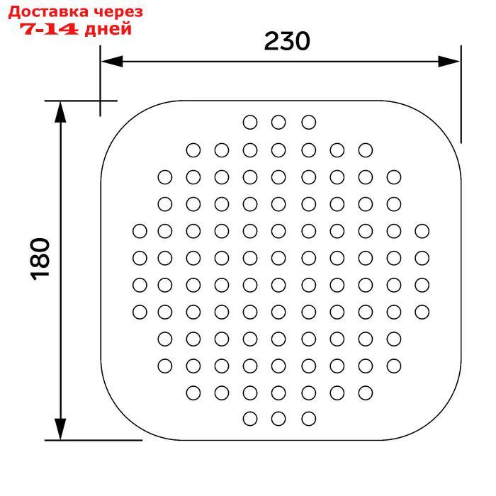 Лейка стационарная, прямоугольная ZEIN Z422, 1 режим, пластик, белый/хром - фото 5 - id-p207335882