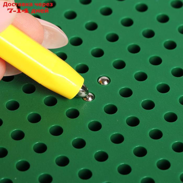 Планшет магнитный для рисования, 380 отверстий, цвет зелёный - фото 3 - id-p207339717