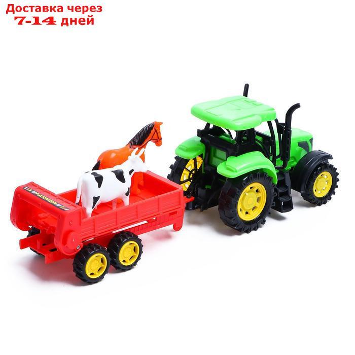 Трактор инерционный "Фермер" с прицепом и животными - фото 3 - id-p207337840