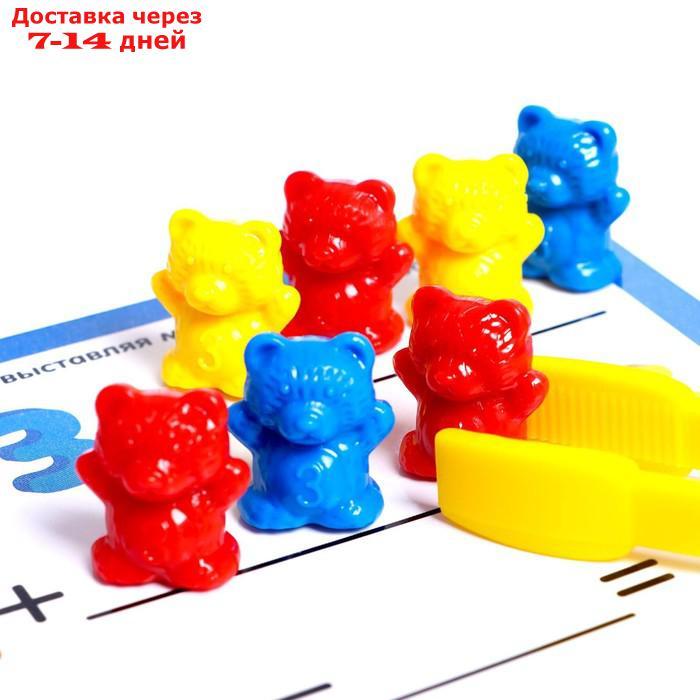 IQ-ZABIAKA Развивающий набор "Цветные пинцеты" с мишками - фото 3 - id-p207337850