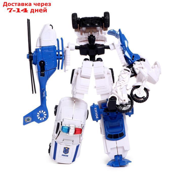 Набор роботов "Полицейский отряд", 5 трансформеров, собираются в 1 робота - фото 4 - id-p207338831