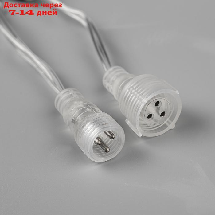 Гирлянда "Бахрома" 3 х 0.6 м , IP44, УМС, прозрачная нить, 160 SMD-LED, свечение синее, 220 В - фото 5 - id-p207338017