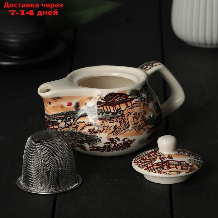 Чайник заварочный "Пейзаж", 200 мл, 15×9,5×9 см, с металлическим ситом - фото 2 - id-p207338023