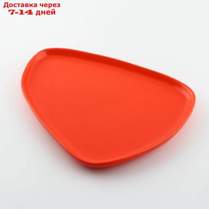 Тарелка нестандартной формы "Оранжевая", 28 х 22 см - фото 2 - id-p207339010