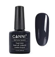 Гель-лак (шеллак) Canni №132 Dark Grey 7.3ml (с)