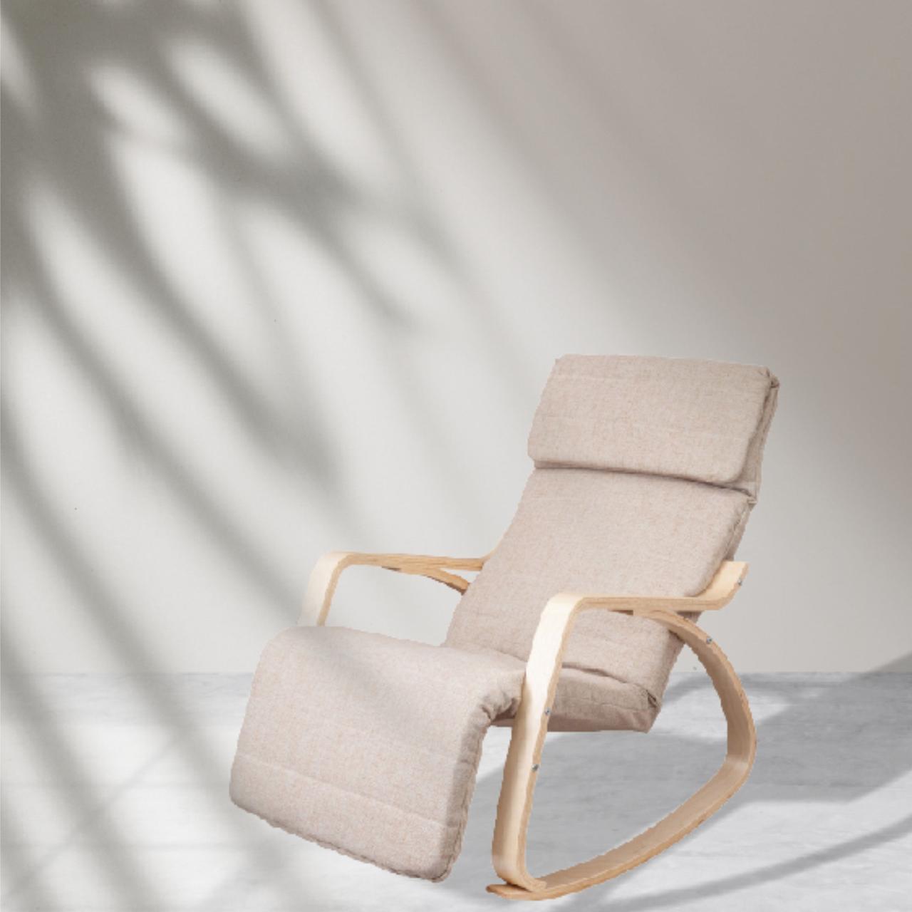 Кресло-качалка Smart, бежевый, ткань - фото 3 - id-p173511010