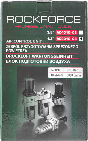 Блок подготовки воздуха 1/2" ROCKFORCE RF-AC4010-04, фото 2