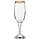 Подарочный набор 6 фужеров для шампанского 190 мл + 6 рюмок 50 мл, Золотая отводка, фото 3