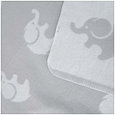 Одеяло детское байковое х/б 140х100 Ермолино ПРЕМИУМ (светло-серый слоник), фото 2