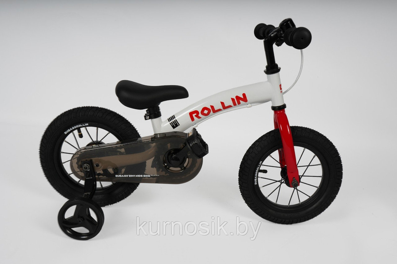 Беговел-велосипед 2в1 BubaGo Rollin красный - фото 6 - id-p207406511
