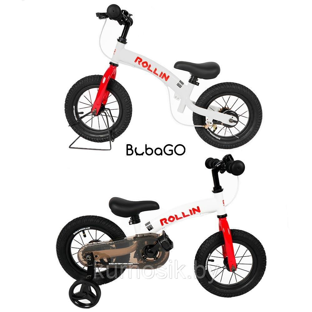 Беговел-велосипед 2в1 BubaGo Rollin красный - фото 2 - id-p207406511