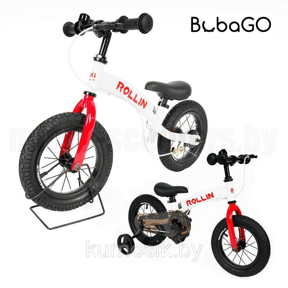 Беговел-велосипед 2в1 BubaGo Rollin красный - фото 1 - id-p207406511