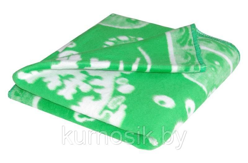 Одеяло детское байковое х/б 140х100 Ермолино Зеленый - фото 1 - id-p207406835