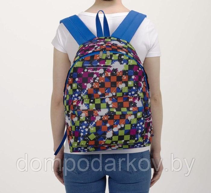 Рюкзак молодёжный, отдел на молнии, наружный карман, цвет разноцветный - фото 9 - id-p105977256