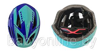 Детский велосипедный шлем Размер М 46-52 см арт IN03-M-BL с регулировками