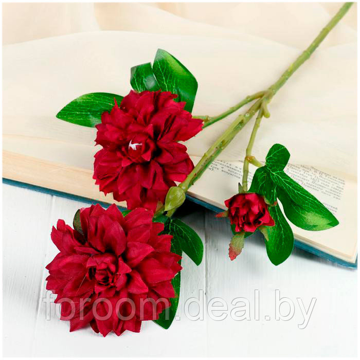 Цветок искусственный "Хризантема ажурная бордовая" 48 см СимаГлобал 4301289 - фото 1 - id-p207401646