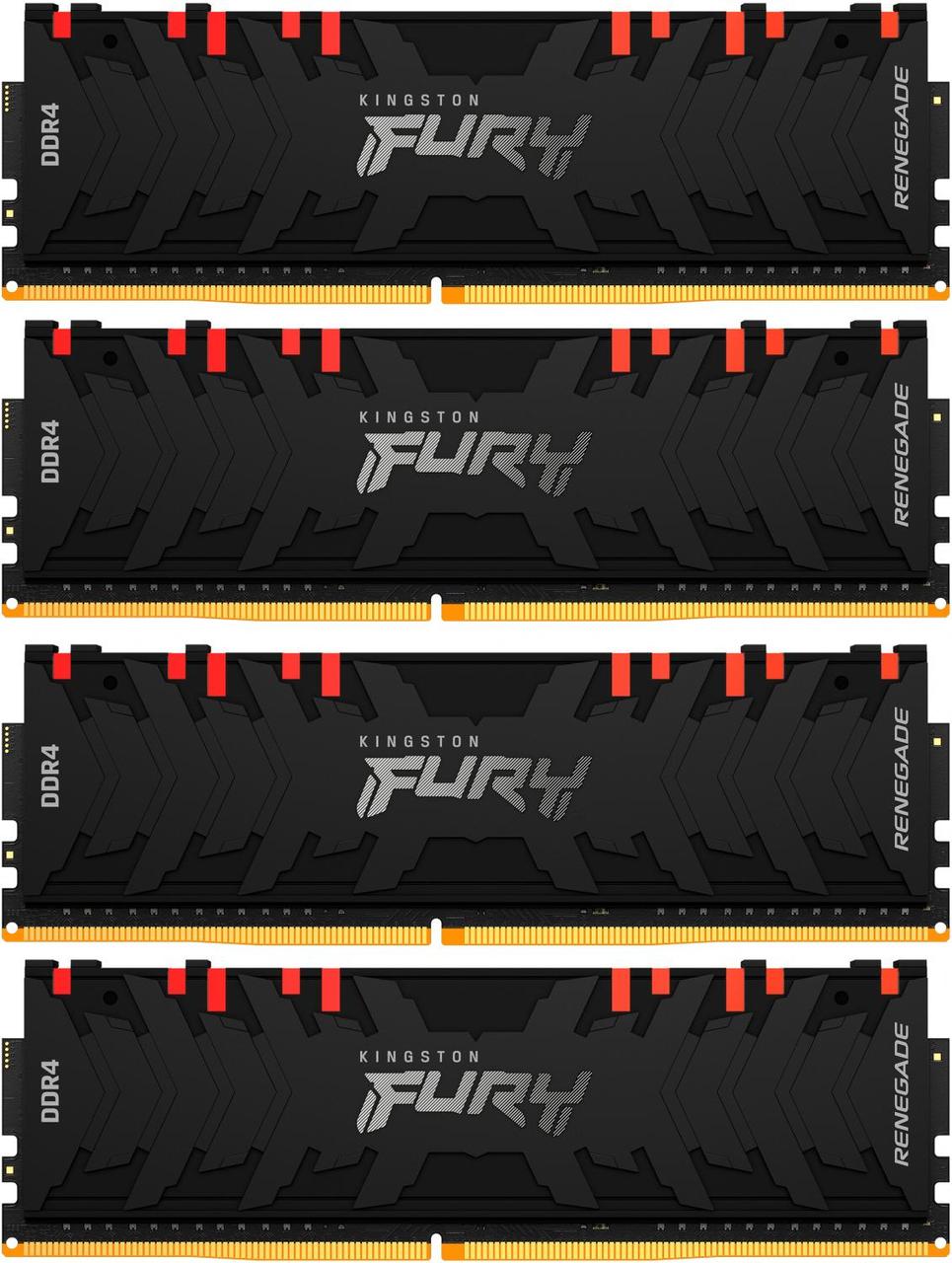 Kingston DRAM 32GB 3600MHz DDR4 CL16 DIMM (Kit of 4) FURY Renegade RGB EAN: 740617322477 - фото 1 - id-p203912480