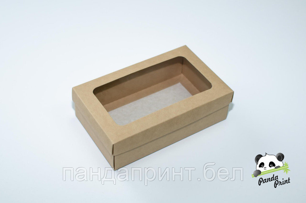 Коробка с прозрачным окном 120х200х60 крафт