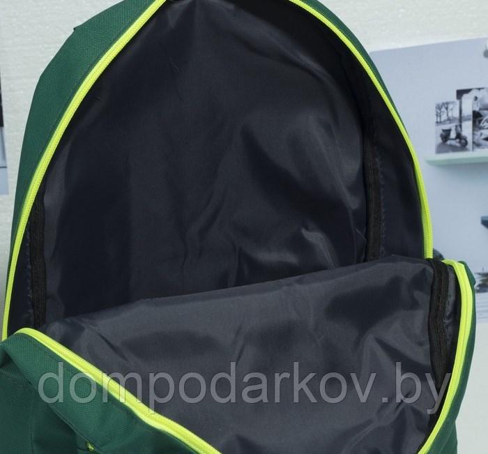 Рюкзак молодёжный, 1 отдел, наружный карман, цвет зелёный/салатовый - фото 8 - id-p76561855