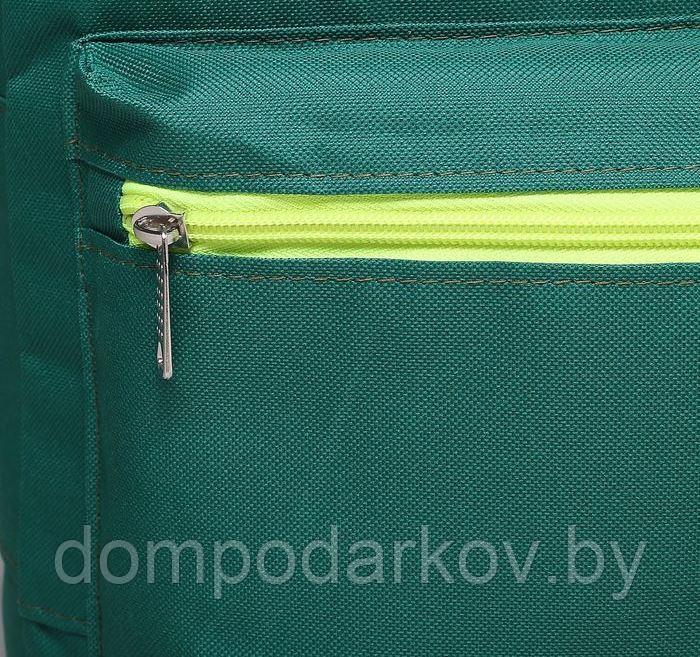 Рюкзак молодёжный, 1 отдел, наружный карман, цвет зелёный/салатовый - фото 3 - id-p76561855