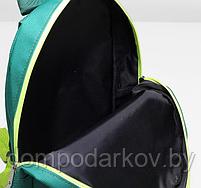 Рюкзак молодёжный, 1 отдел, наружный карман, цвет зелёный/салатовый, фото 4