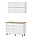 Кухонный гарнитур NN Мебель Токио 1,2 метра  белый текстурный/столешница в цвете Тростник, фото 2