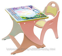 Набор детской мебели на регулируемом основании розовый-персиковый Части света