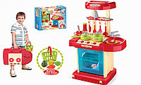 Детский игровой набор " Юный кулинар " в чемодане с световыми и звуковыми эффектами + корзина для продуктов